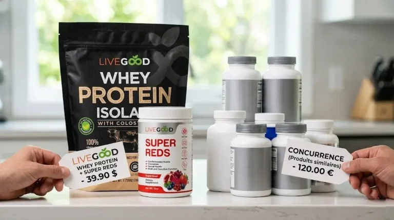 avis LiveGood prix comparaison pack Whey Super Reds Créatine